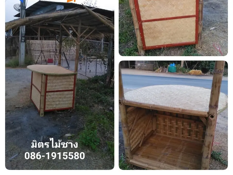ซุ้มขายของ เคาน์เตอร์ไม้ไผ่