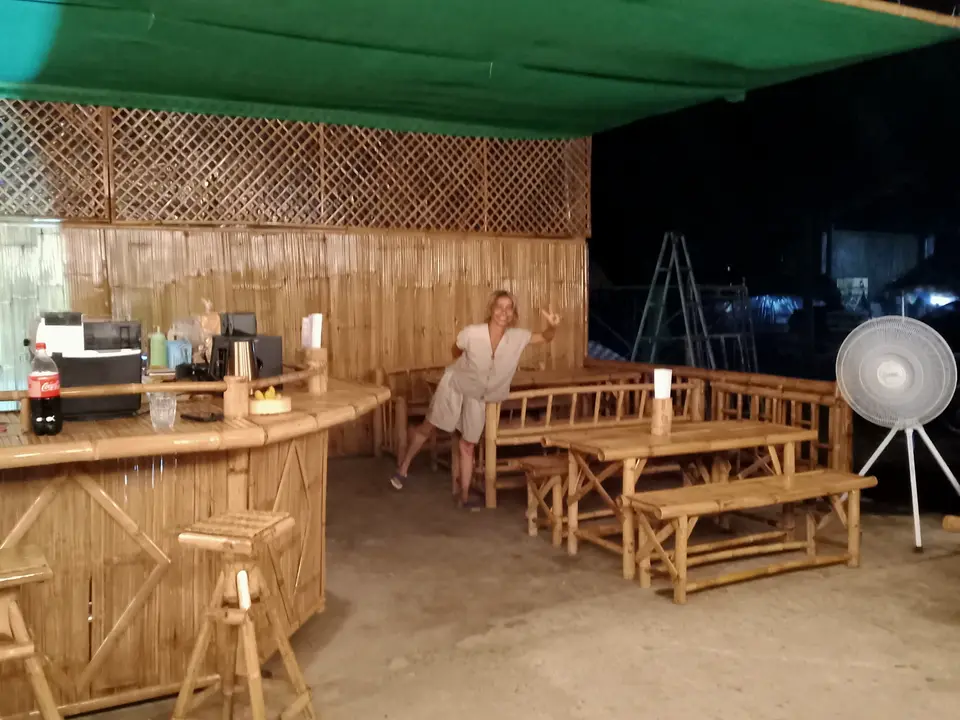 งานตกแต่งร้านด้วยไม้ไผ่