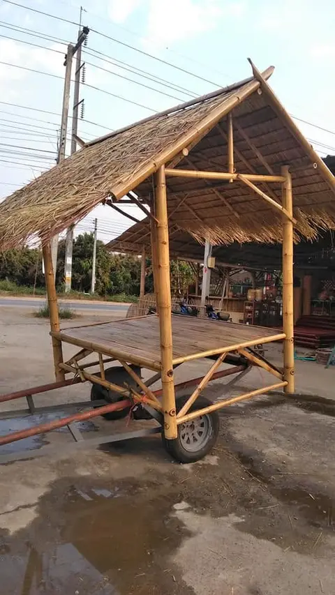 รถเข็นขายของไม้ไผ่ / บ้านบนล้อ — 2